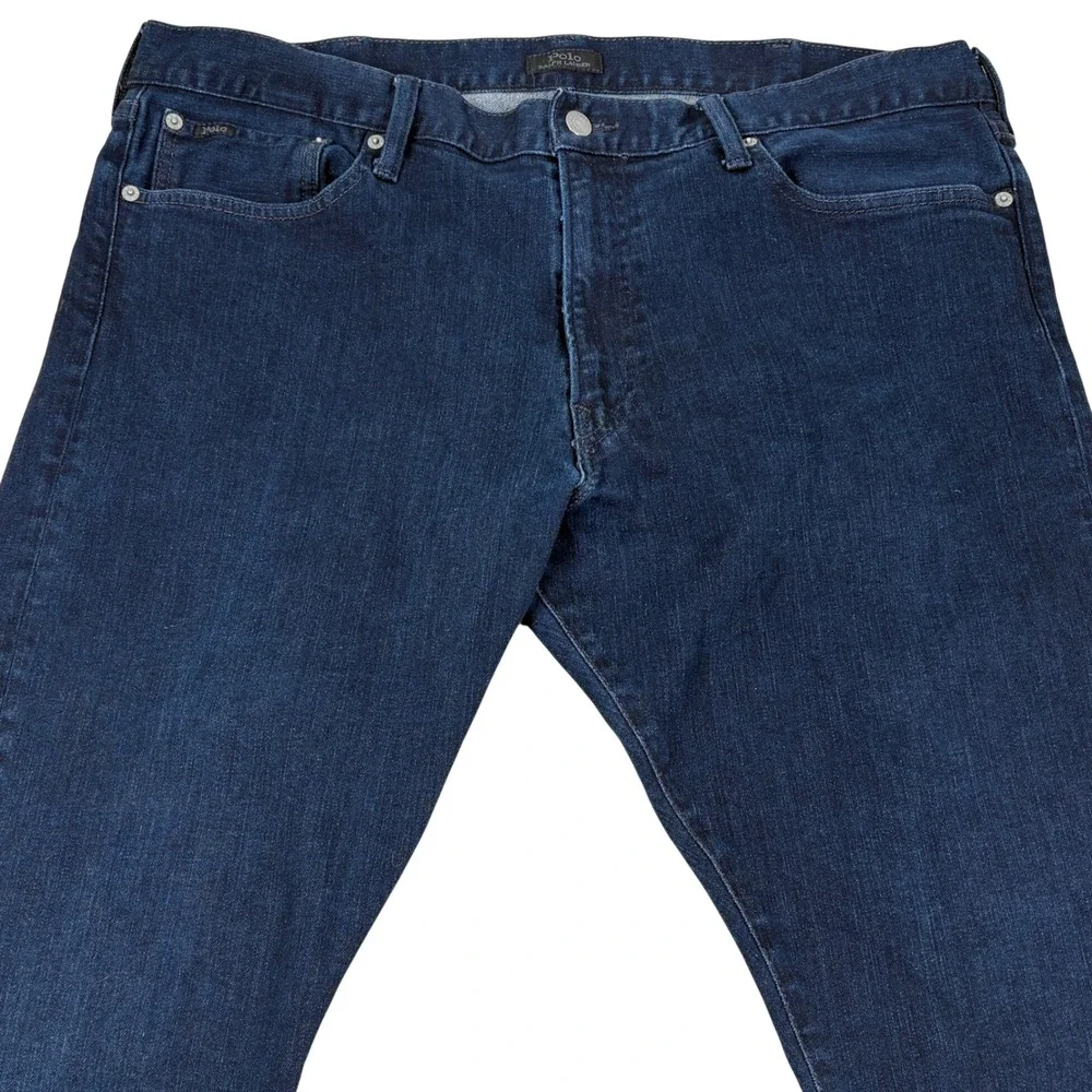 Polo Ralph Lauren Varick Slim Straight Jeans Men 40x32 Blue Denim Preppy Classic